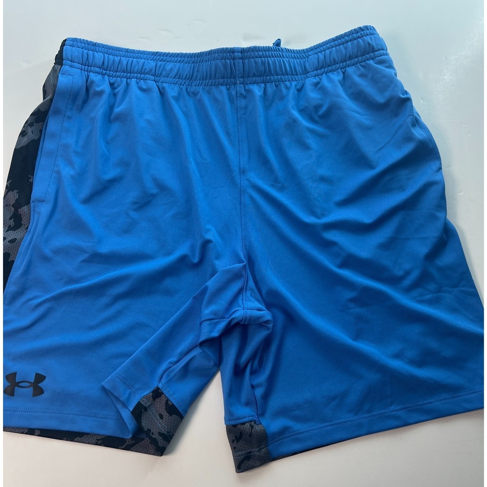 Under Armour Boys‎ Shorts XL Youth Extra Large Blue Camo Trim NWT W30 - Picture 10 of 11